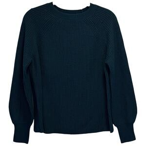 Jessica Simpson Women's Bell Sleeve Soft Rib Knit Top Sweater Green Small